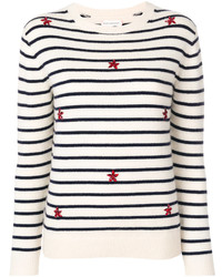 Chinti Parker Embroidered Stripe Sweater