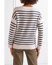 ATM Anthony Thomas Melillo Color Block Striped Cashmere Sweater