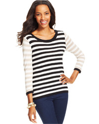 August Silk Colorblocked Striped Top