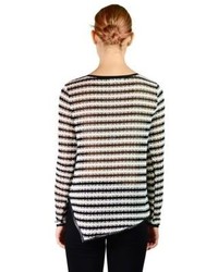Jaye.e Jaye E Striped Asymmetrical Sweater