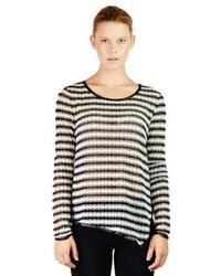 Jaye.e Jaye E Striped Asymmetrical Sweater