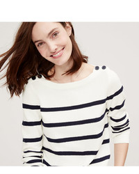 LOFT Petite Striped Sailor Sweater