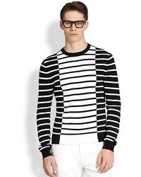 Michael Kors Michl Kors Contrast Stripe Crewneck Sweater