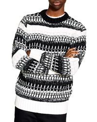 Topman Mono Texture Sweater