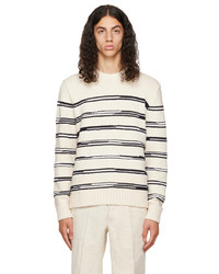Vince Off White Striped Sweater