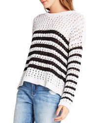 BCBGeneration Open Weave Striped Boucl Sweater