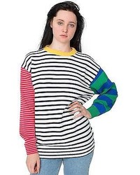 American Apparel Rsakwmsprcw Unisex Recycled Cotton Mixed Stripe Pullover