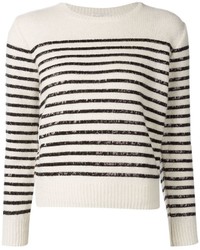 Saint Laurent Sequin Striped Sweater
