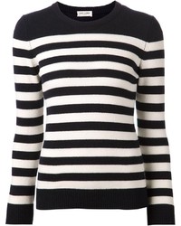 Sweater - Black/white striped - Ladies