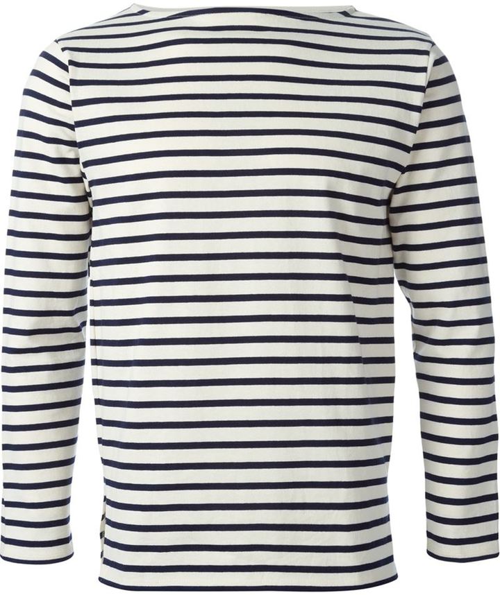 horizontal striped sweater. 