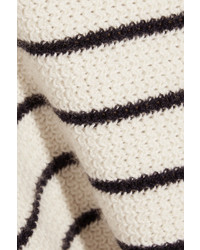 The Row Stretton Striped Cashmere And Silk Blend Sweater Off White
