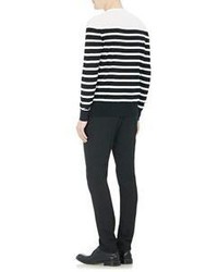Dolce & Gabbana Striped Cashmere Sweater Black