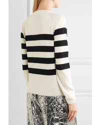 Jil Sander Striped Cashmere Sweater White