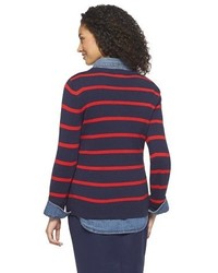 Merona Striped Crew Neck Pullover Sweater
