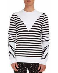 Balmain Striped Crewneck Sweater