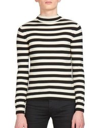 Saint Laurent Striped Mockneck Sweater