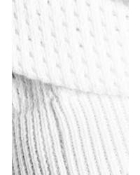 Vanessa Seward Striped Open Knit Cotton Sweater