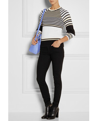 Opening Ceremony Striped Ribbed Cotton Sweater
