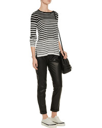 Vince Striped Silk And Cashmere Blend Sweater