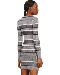 Alexander Wang T By Black Ribbed Striped Sweater