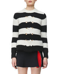 Thakoon Addition Striped Cable Center Pullover