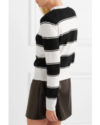 Marc Jacobs Tie Detailed Striped Wool Sweater