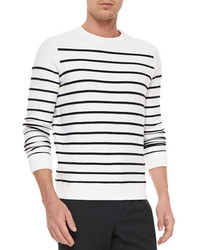 Vince Striped Long Sleeve Terry Sweater