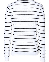 Neil Barrett Wool Blend Striped Pullover