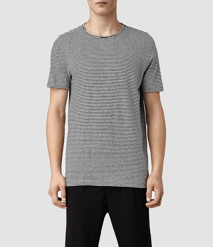 AllSaints Figure Stripe Crew T Shirt | Where to buy & how to wear