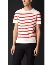 Burberry Breton Stripe Cotton T Shirt