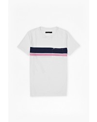 French Connection Colourful Stripe Pocket T Shirt