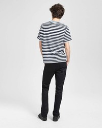Theory Cotton Striped Classic Tee