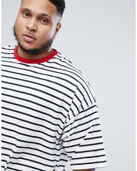 Asos Design Plus Oversized Stripe T Shirt