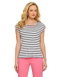 Westbound Embroidered Striped Tee