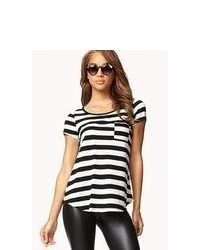 Forever 21 Cutout Striped Tee