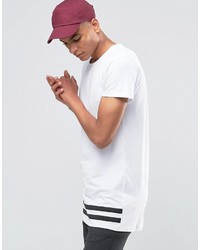 Selected Homme Long Line Tshirt With Striped Hem