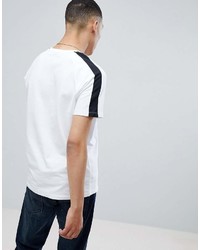 Selected Homme T Shirt With Raglan Striped Sleeve