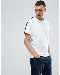 Selected Homme T Shirt With Raglan Striped Sleeve