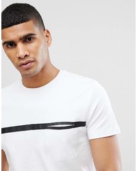 Selected Homme T Shirt With Stripe And Pocket Detail