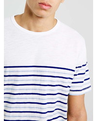 Selected Homme White Striped T Shirt