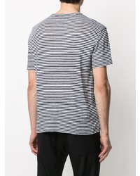 Officine Generale Horizontal Stripe Print T Shirt