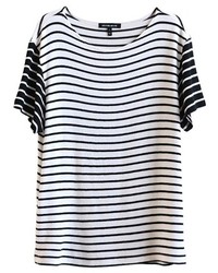 Hye Park And Lune Neptune Short Sleeve Mixed Stripe Tee