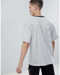Reclaimed Vintage Inspired Short Sleeve Striped T Shirt With Chest Patch