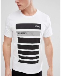 Jack and Jones Jack Jones Core T Shirt With Stripe Print