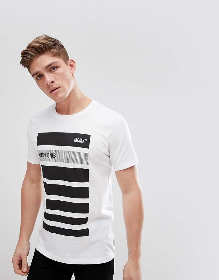 Heerlijk Absorberend klein Jack and Jones Jack Jones Core T Shirt With Stripe Print, $19 | Asos |  Lookastic