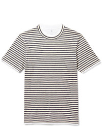 Brunello Cucinelli Layered Striped Cotton Jersey T Shirt