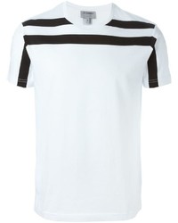 Les Hommes Striped Yoke T Shirt