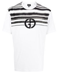 Giorgio Armani Logo Strpie Short Sleeve T Shirt