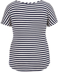 Maurices Navy And White Striped Plus Size Tee