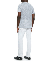Michael Kors Michl Kors Striped Linen T Shirt White